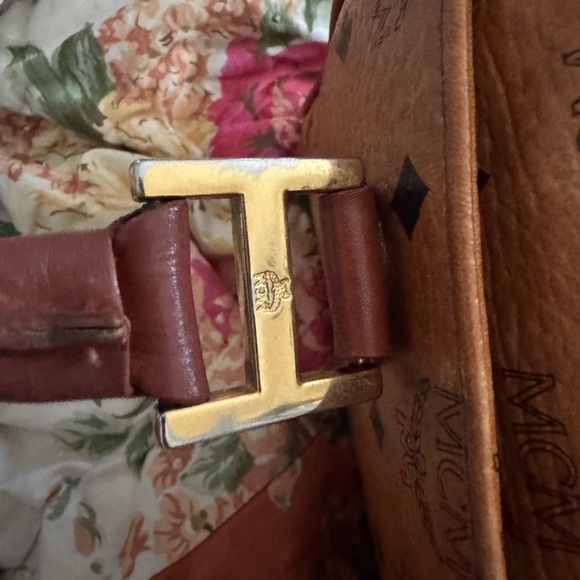 Authentic MCM Vintage Visetos Heritage Boston Cognac Bag small A00172 - Picture 8 of 16